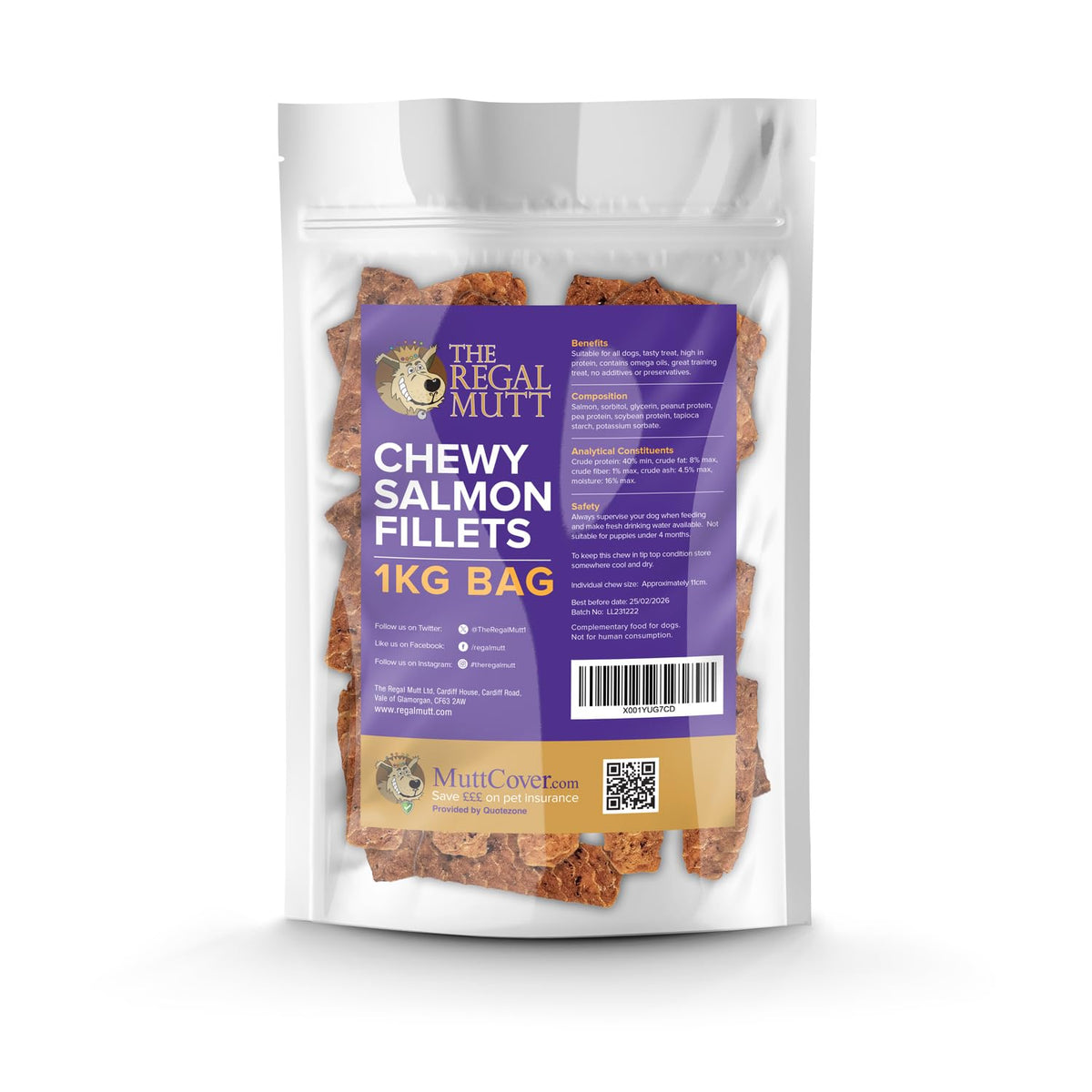 The Regal Mutt - Chewy Chicken Fillets - 1kg Bag