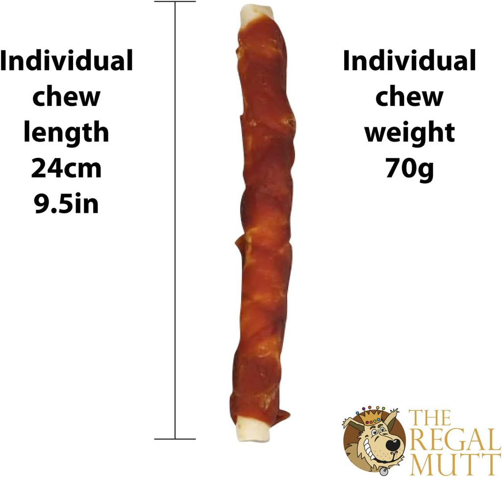 The Regal Mutt - Mega Chewy Twists with Duck - Bag of 18 (1.25kg Bag)