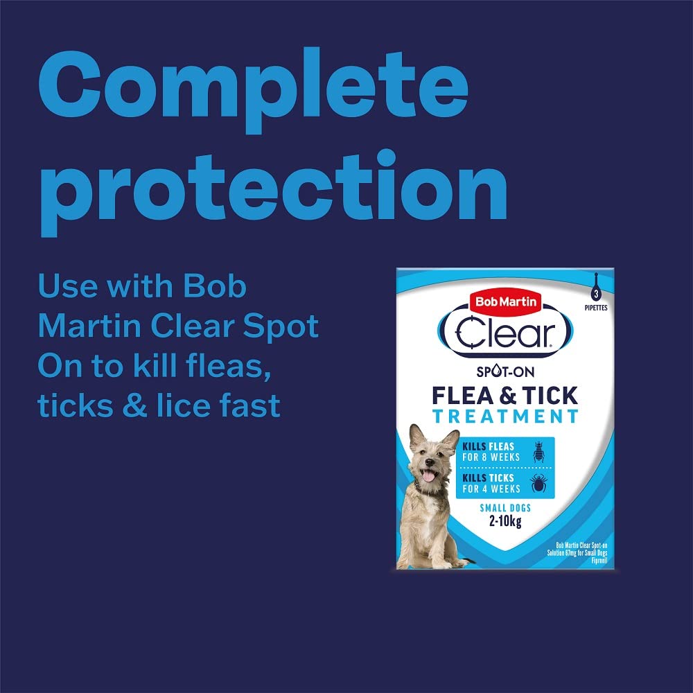 Bob Martin Clear 3-in-1 Wormer for Dogs (4 Tablets) - For Small, Medium and Large Dogs up to 40kg, Clinically Proven Treatment