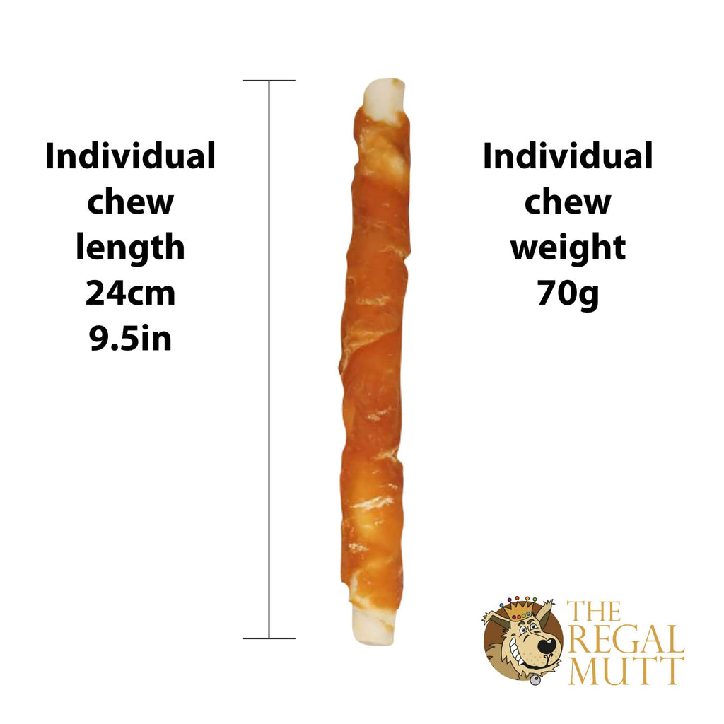 The Regal Mutt - Mega Chewy Twists with Duck - Bag of 18 (1.25kg Bag)