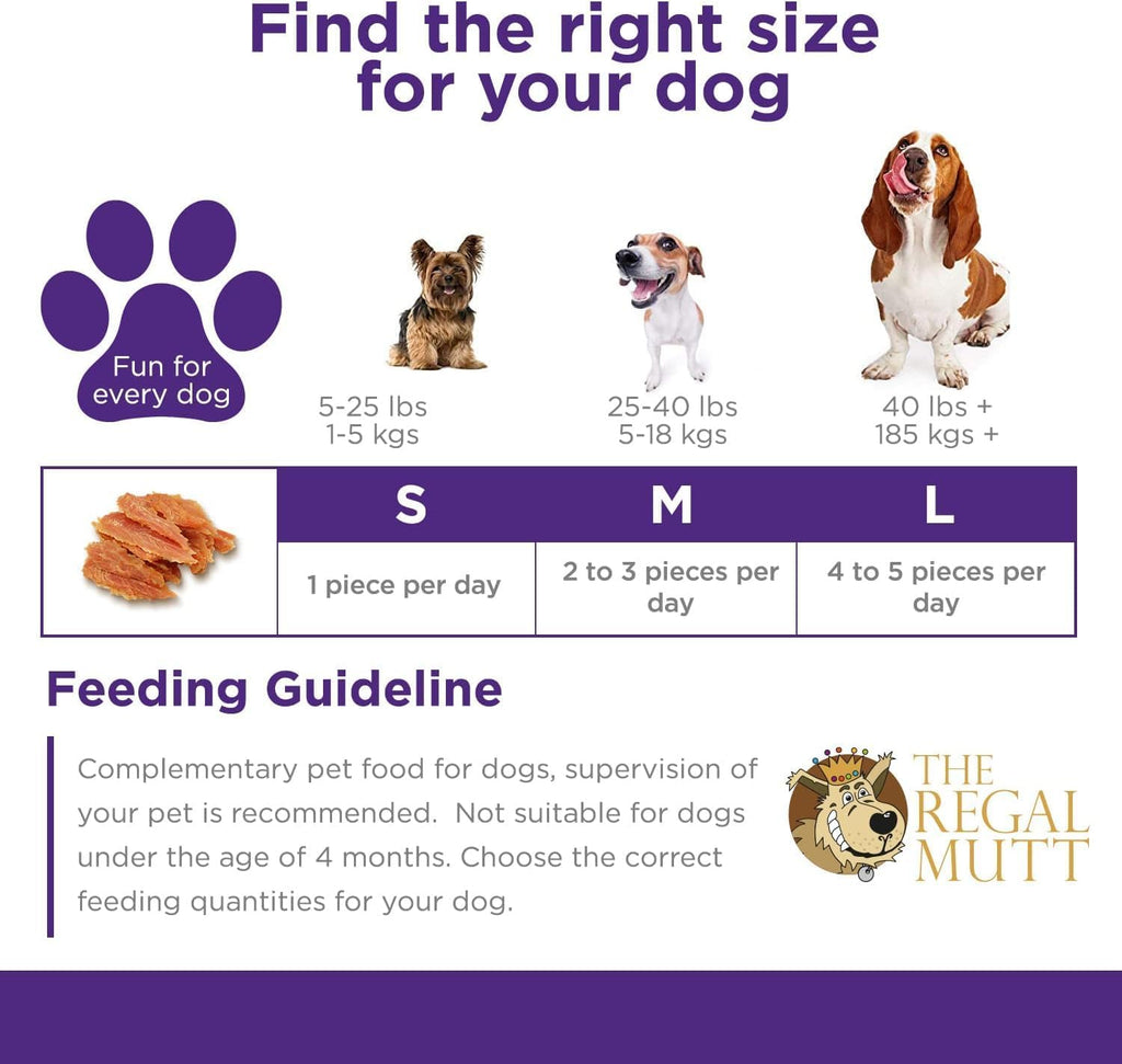 The Regal Mutt - Chewy Chicken Fillets - 1kg Bag