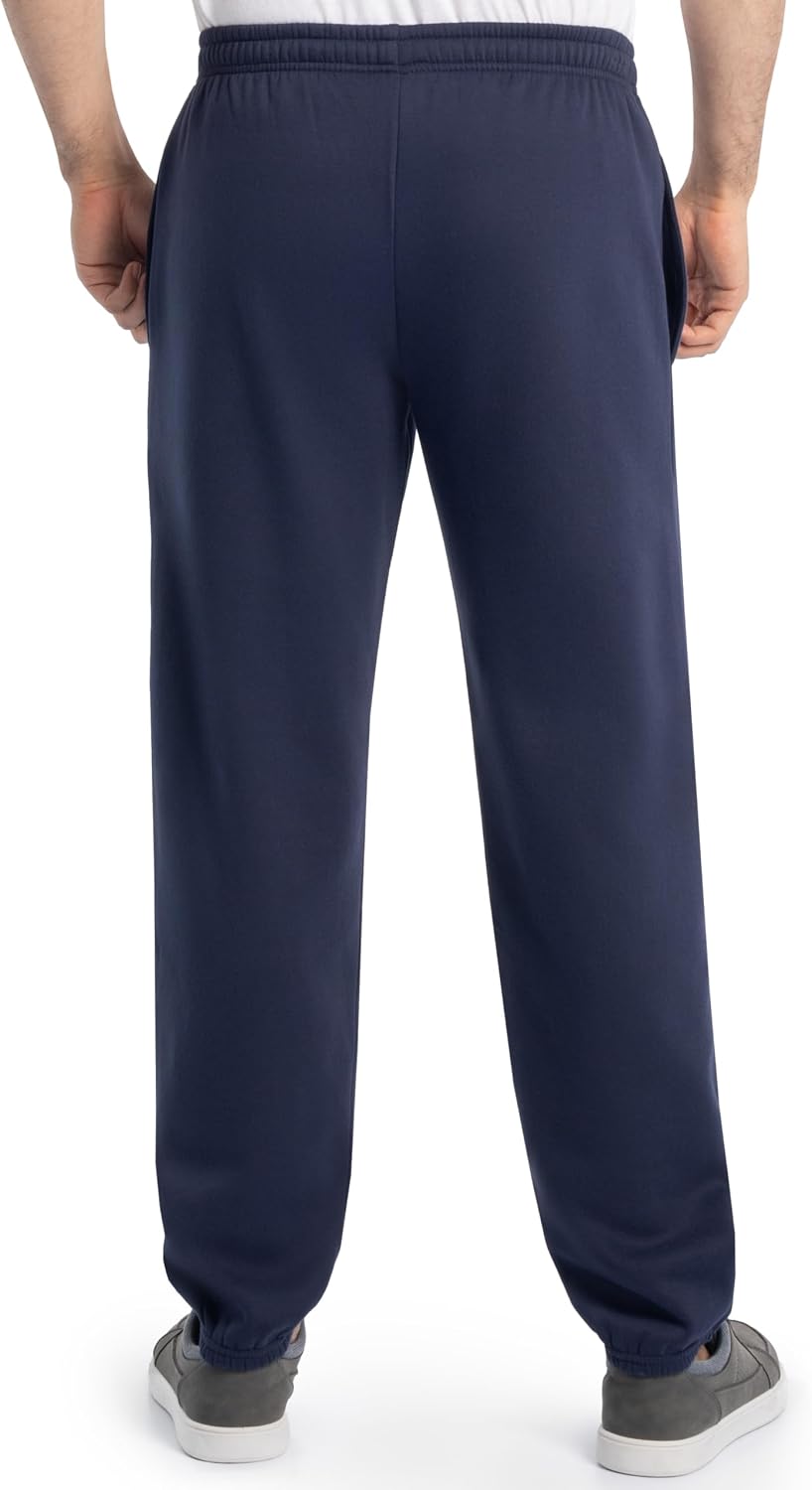 Fruit of the Loom Eversoft Fleece Elastic Bottom Sweatpants with Pockets, Relaxed Fit, Moisture Wicking, Breathable