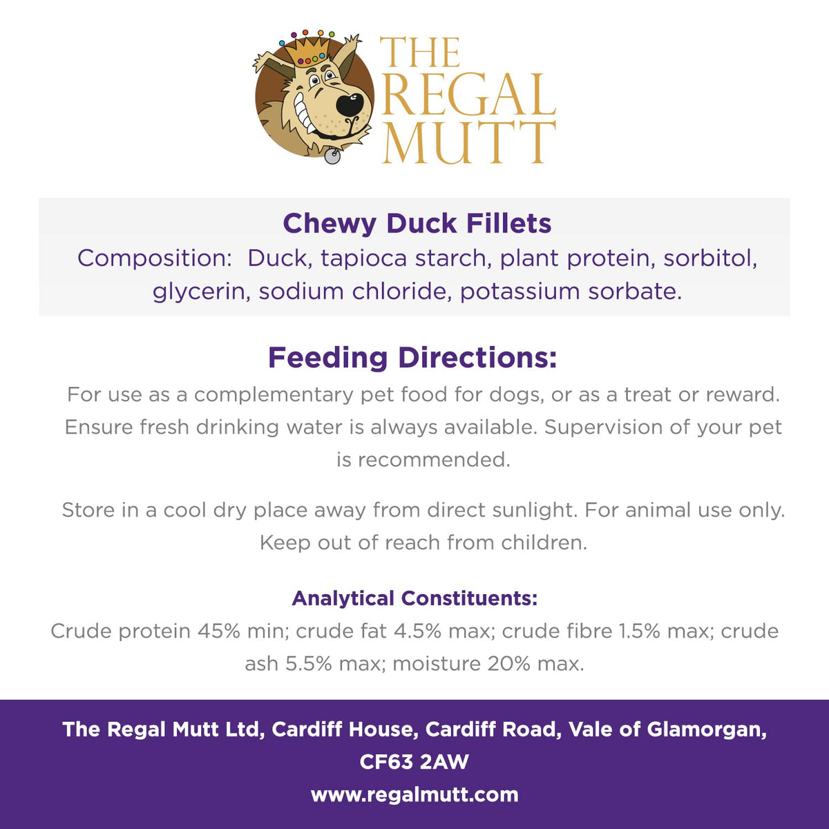 The Regal Mutt - Chewy Chicken Fillets - 1kg Bag