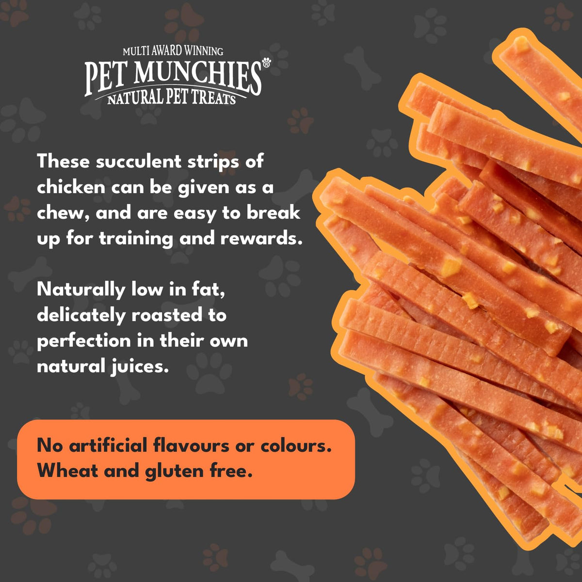 Pet Munchies Chicken and Sweet Potato Dog Treats, Healthy Grain Free Dental Sticks with Natural Real Meat 90g