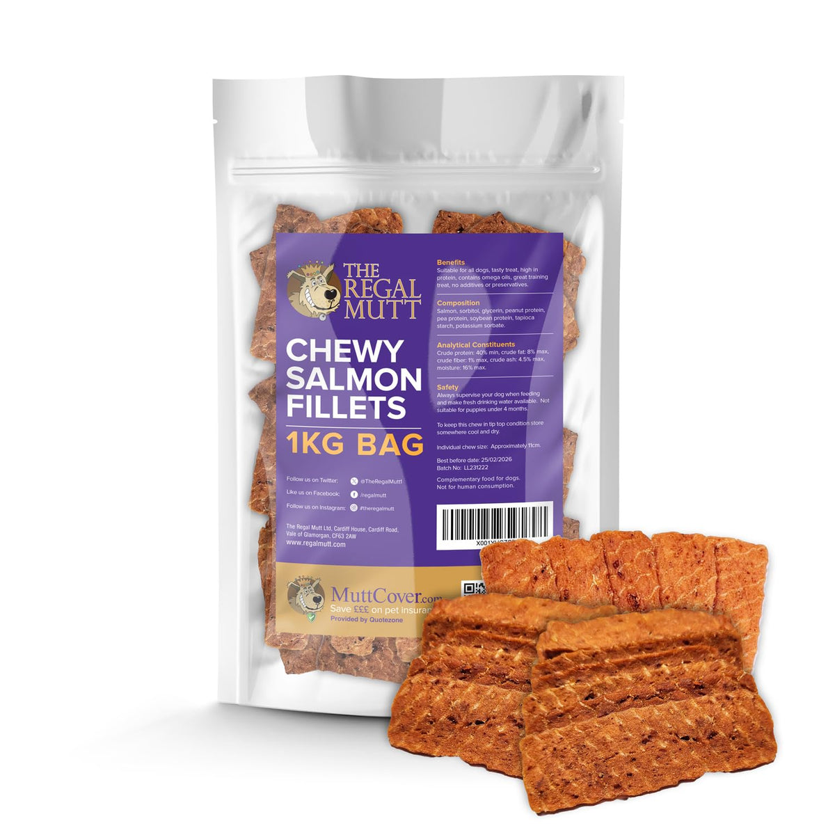 The Regal Mutt - Chewy Chicken Fillets - 1kg Bag