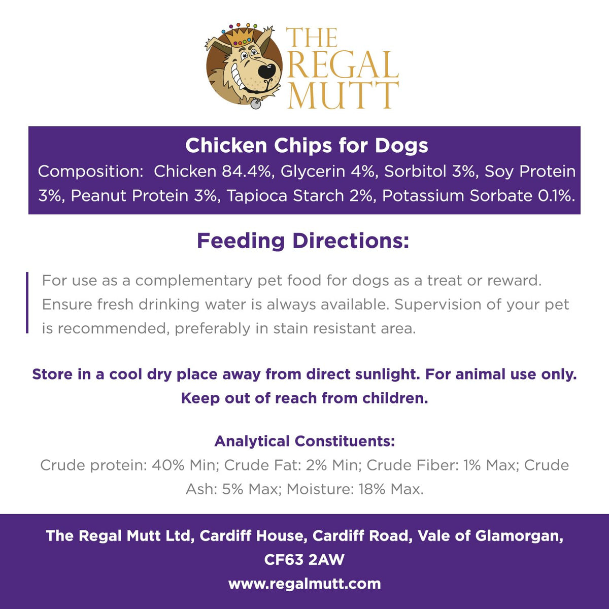 The Regal Mutt - Chewy Chicken Fillets - 1kg Bag