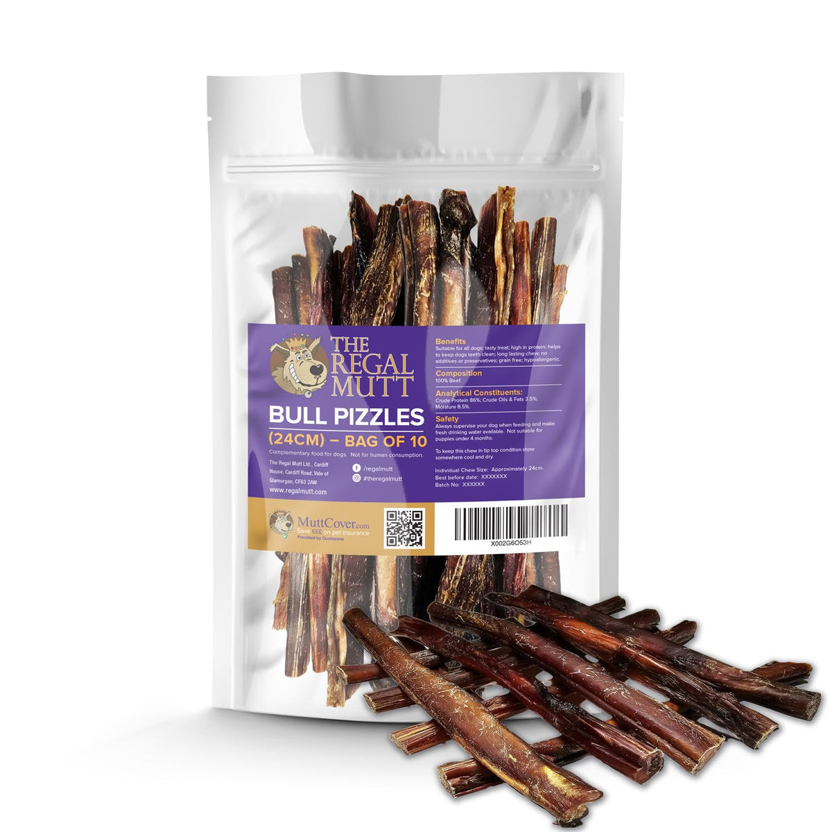The Regal Mutt - Mega Chewy Twists with Duck - Bag of 18 (1.25kg Bag)