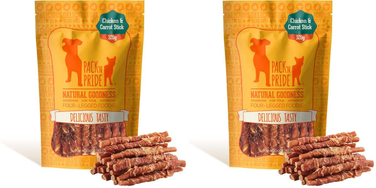 PACK'N PRIDE Dog Treats with Sweet Potato, 320g Rawhide Free Dog Chews