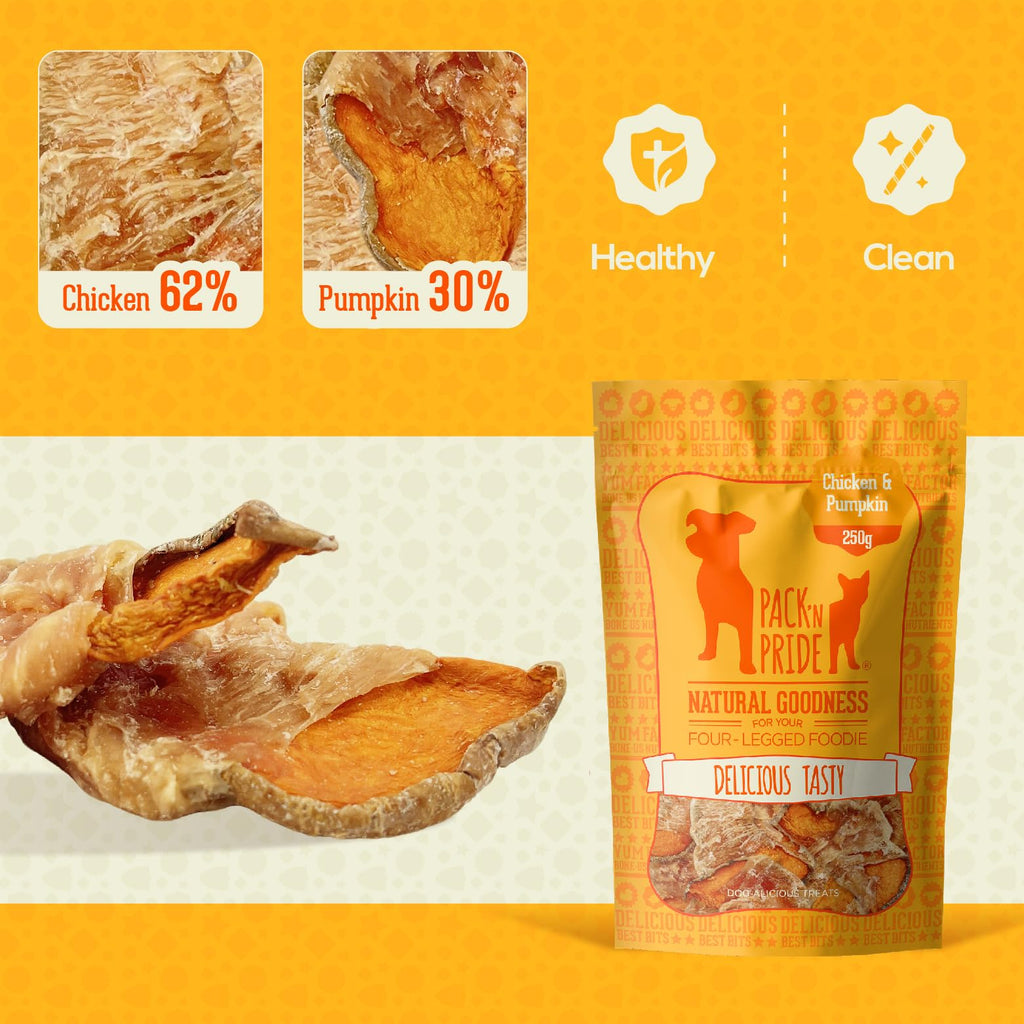 PACK'N PRIDE Dog Treats with Sweet Potato, 320g Rawhide Free Dog Chews