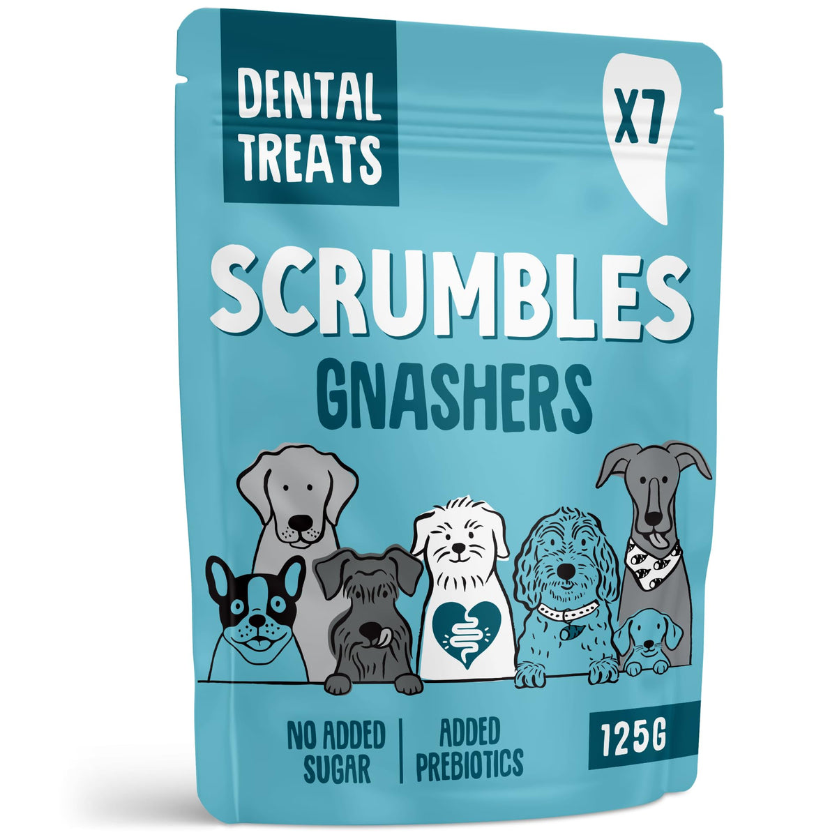 Scrumbles • Dog Treats • Hypoallergenic • All Lifestages • Chicken & Duck • 90g Bag • Gut Friendly Prebiotics • Gluten Free • Superfoods