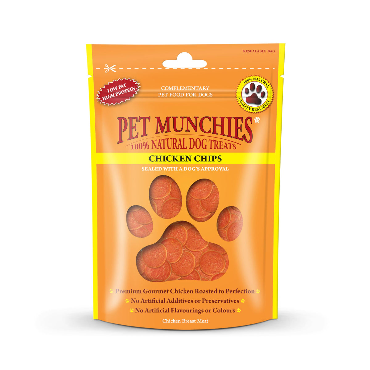 Pet Munchies Chicken and Sweet Potato Dog Treats, Healthy Grain Free Dental Sticks with Natural Real Meat 90g