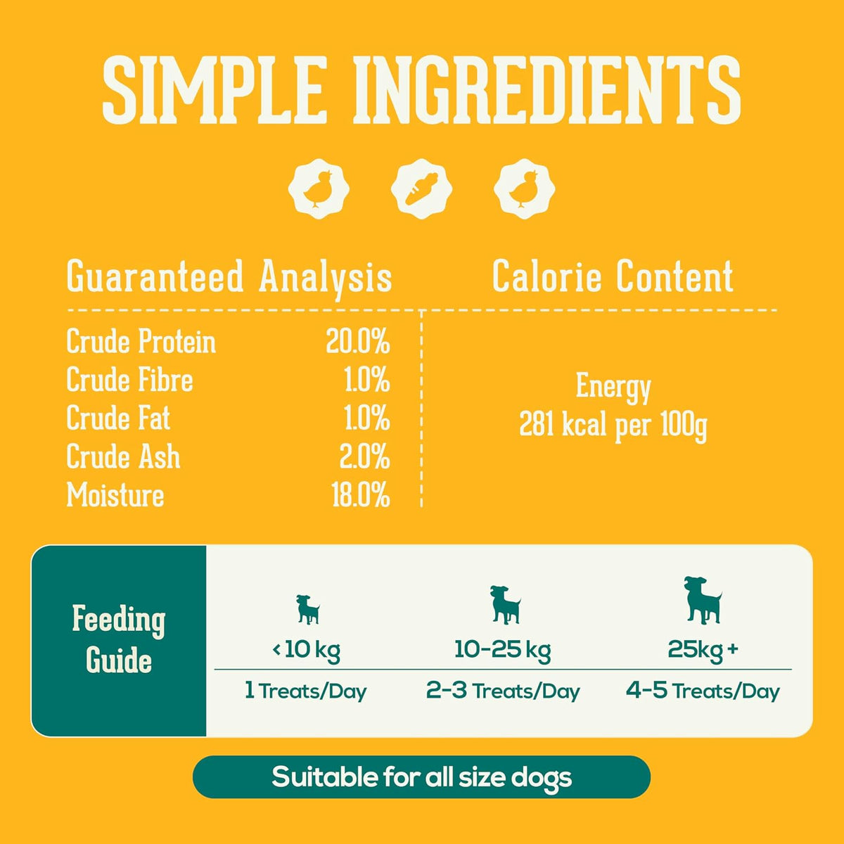 PACK'N PRIDE Dog Treats with Sweet Potato, 320g Rawhide Free Dog Chews
