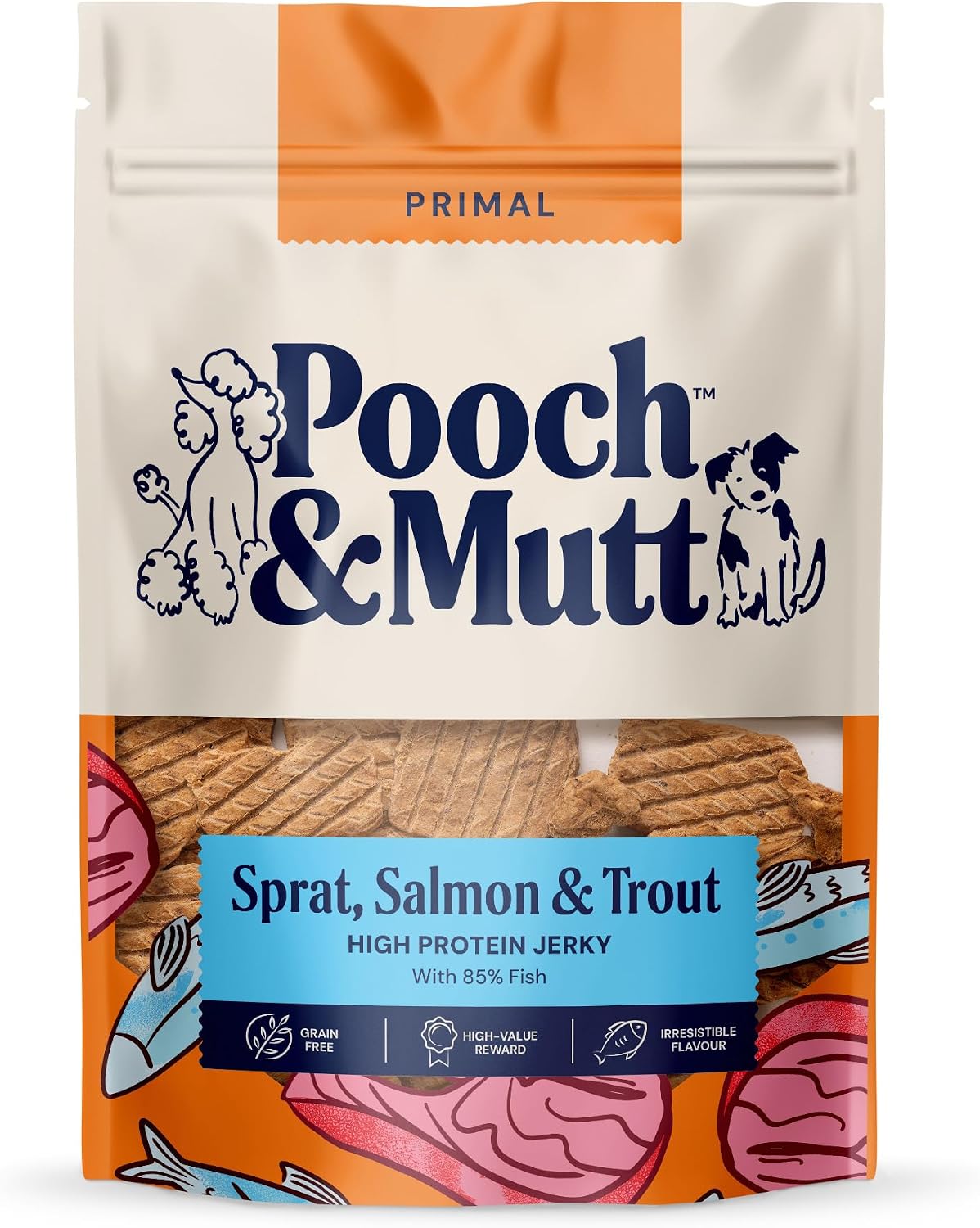 Pooch & Mutt - Fish Jerky, Training Treats, 1x210g