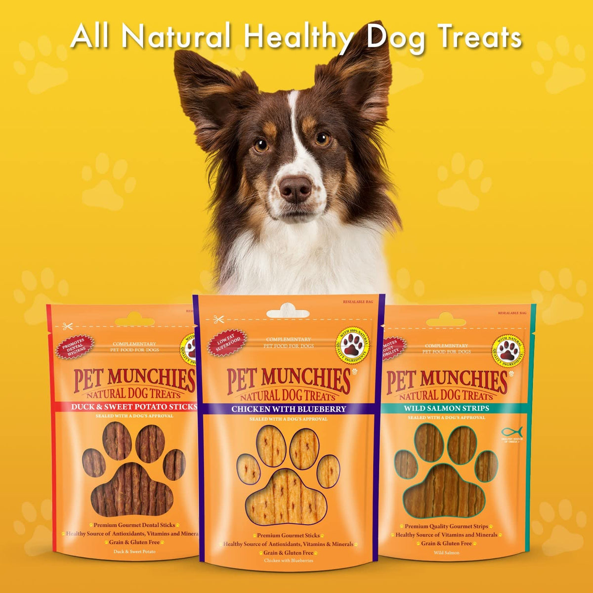 Pet Munchies Chicken and Sweet Potato Dog Treats, Healthy Grain Free Dental Sticks with Natural Real Meat 90g
