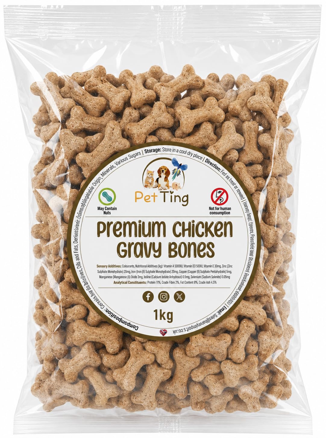 Gravy Bones Biscuits Dog Treats (1 Litre)