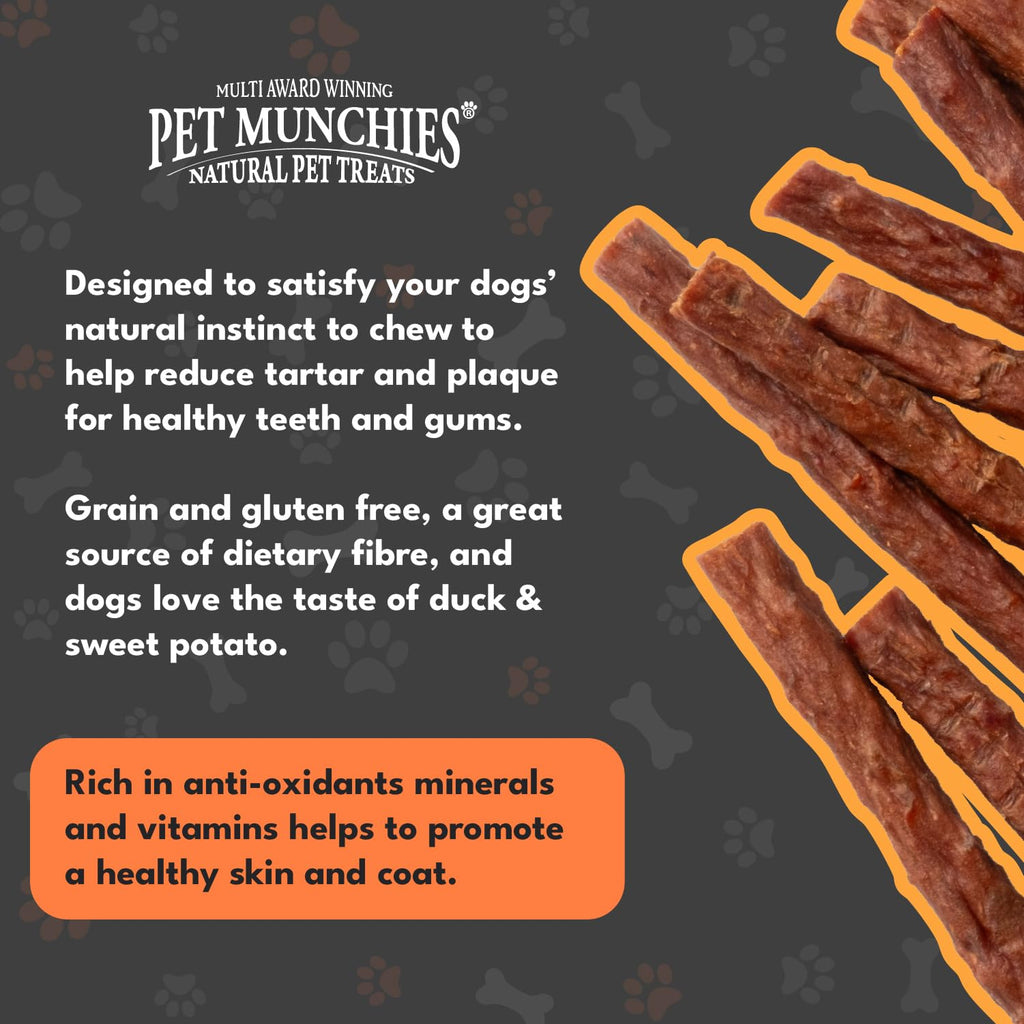 Pet Munchies Chicken and Sweet Potato Dog Treats, Healthy Grain Free Dental Sticks with Natural Real Meat 90g