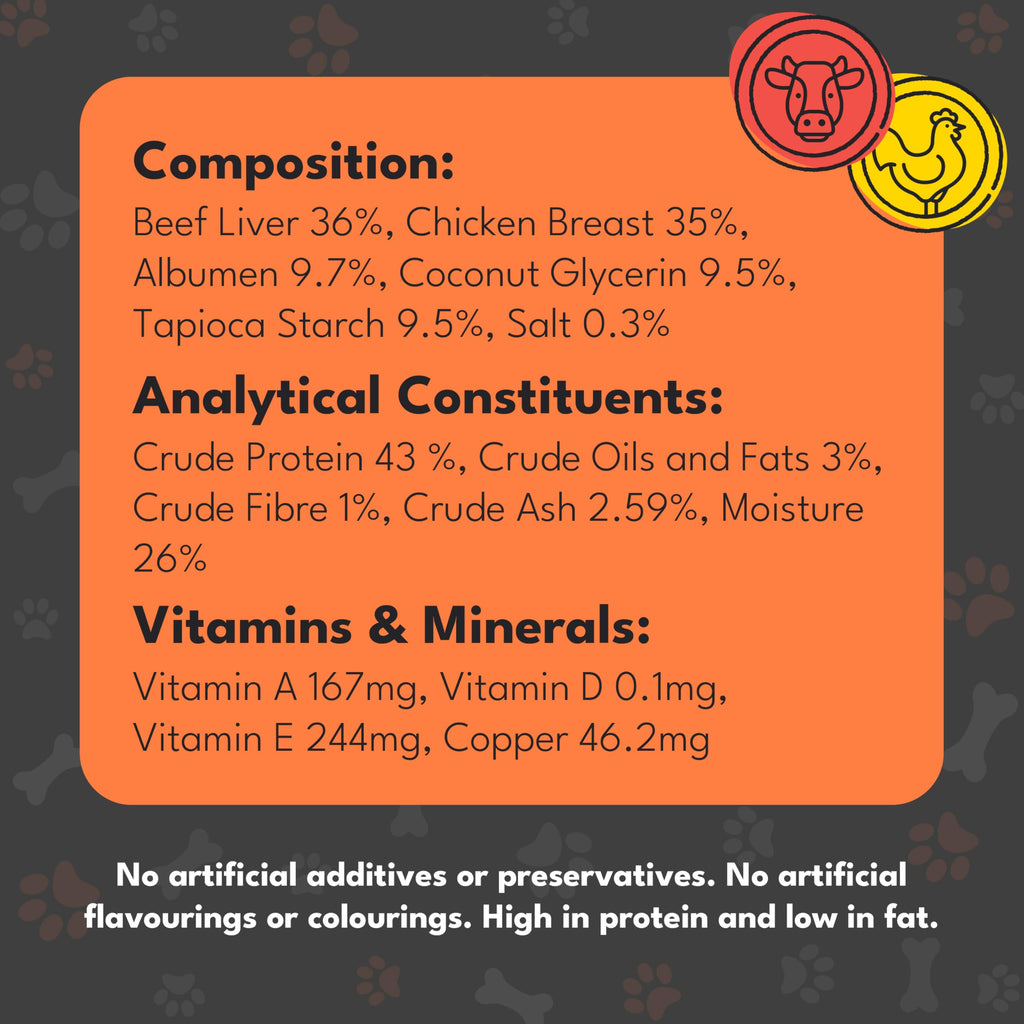 Pet Munchies Chicken and Sweet Potato Dog Treats, Healthy Grain Free Dental Sticks with Natural Real Meat 90g