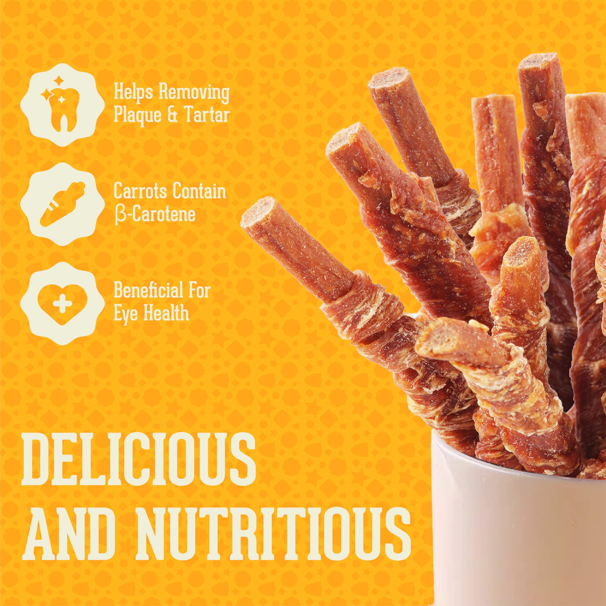 PACK'N PRIDE Dog Treats with Sweet Potato, 320g Rawhide Free Dog Chews