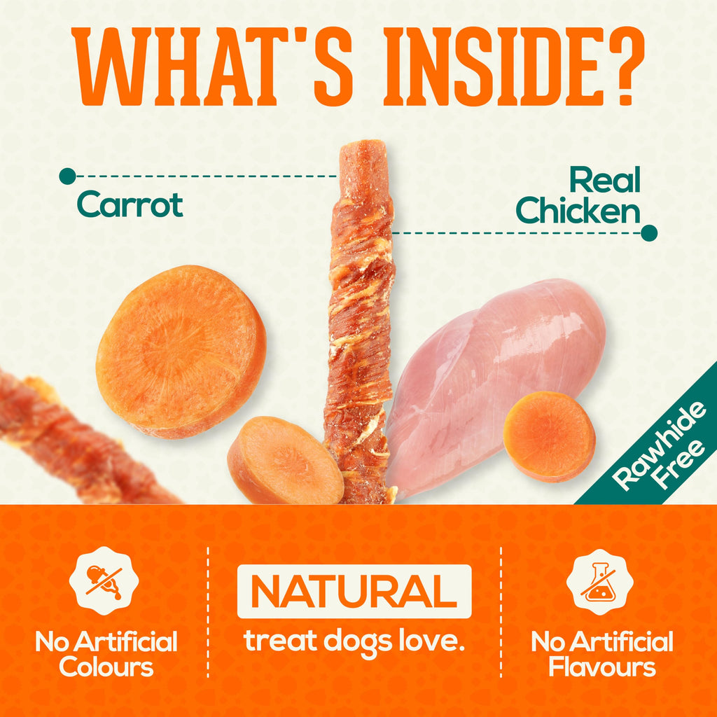 PACK'N PRIDE Dog Treats with Sweet Potato, 320g Rawhide Free Dog Chews