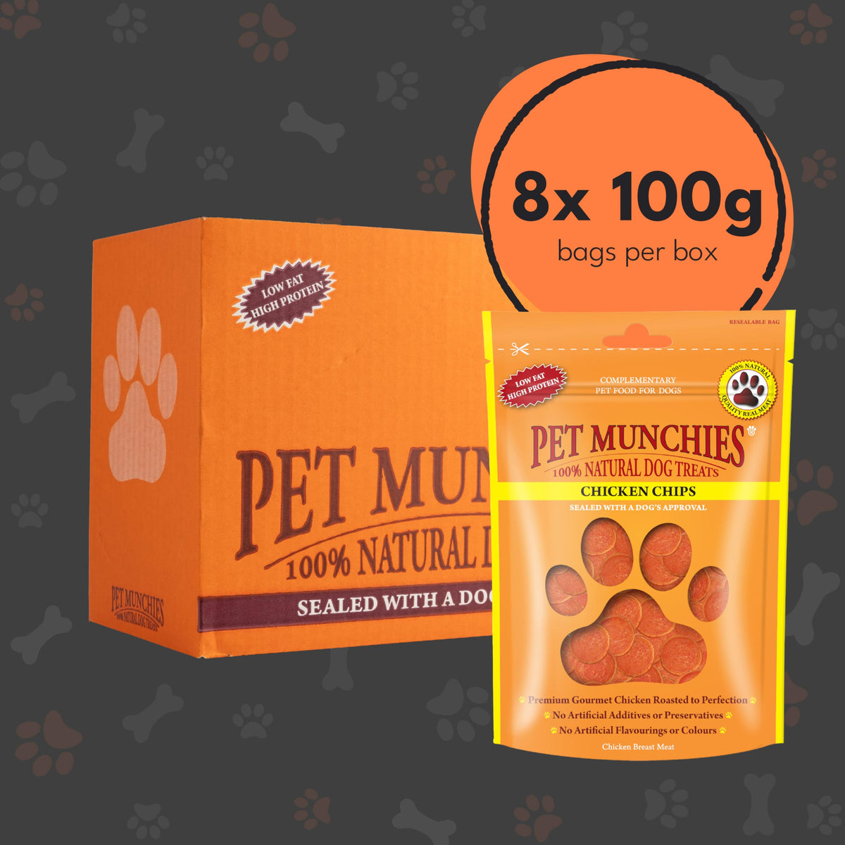 Pet Munchies Chicken and Sweet Potato Dog Treats, Healthy Grain Free Dental Sticks with Natural Real Meat 90g