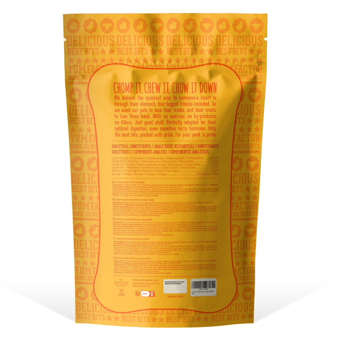 PACK'N PRIDE Dog Treats with Sweet Potato, 320g Rawhide Free Dog Chews