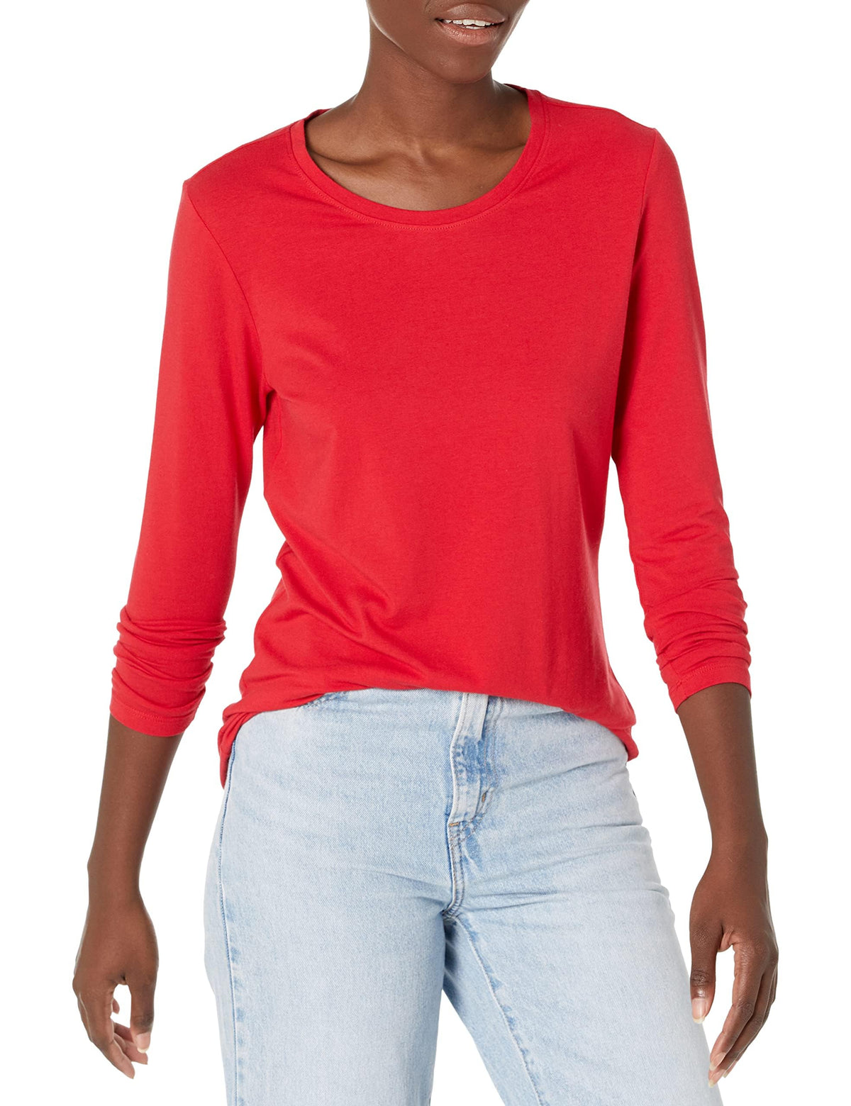 Amazon Essentials Women's Regular-Fit Long-Sleeve Crewneck T-Shirt