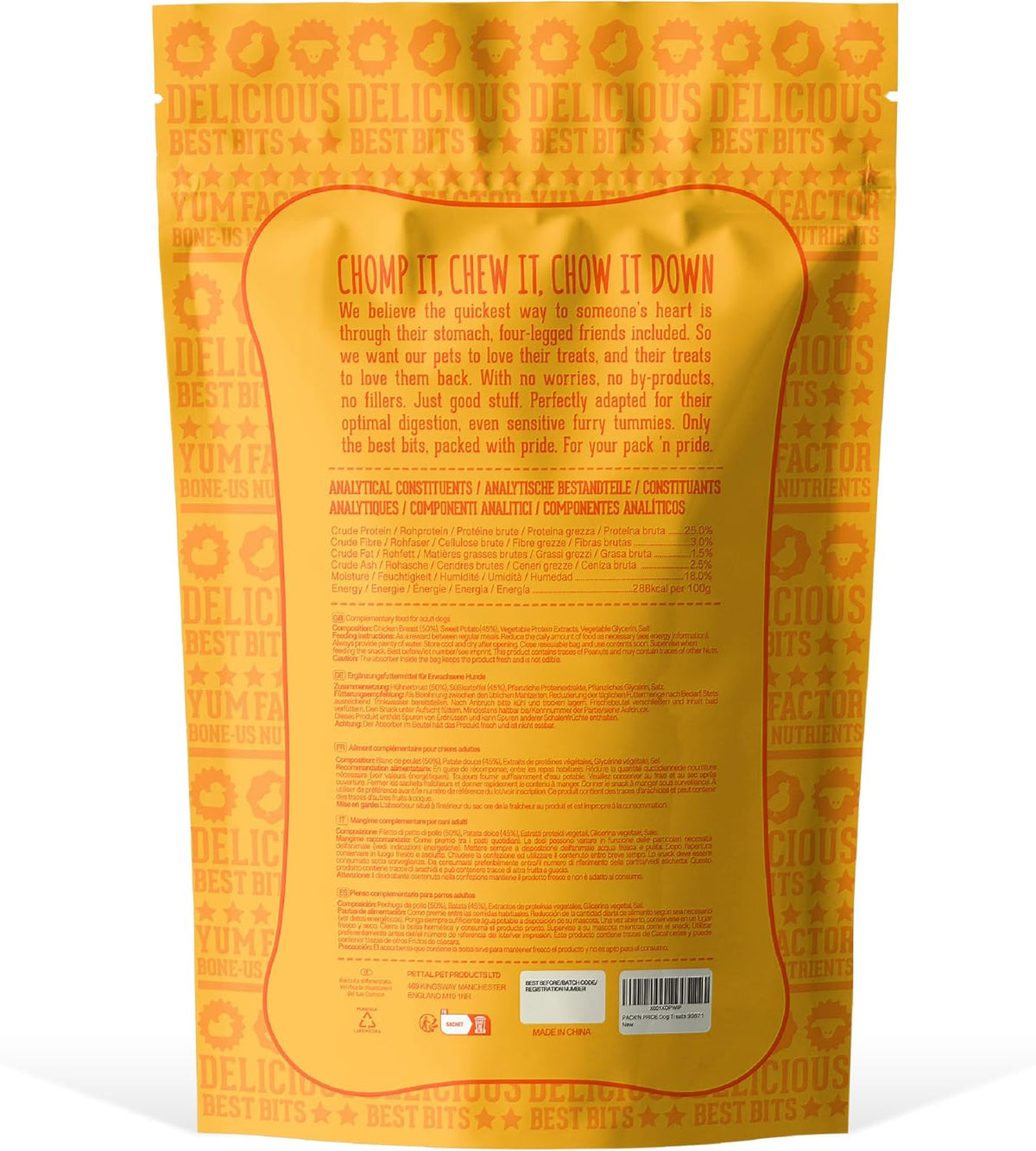 PACK'N PRIDE Dog Treats with Sweet Potato, 320g Rawhide Free Dog Chews