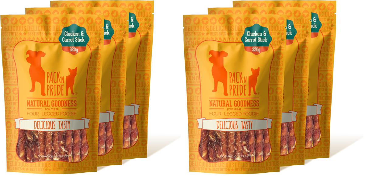 PACK'N PRIDE Dog Treats with Sweet Potato, 320g Rawhide Free Dog Chews