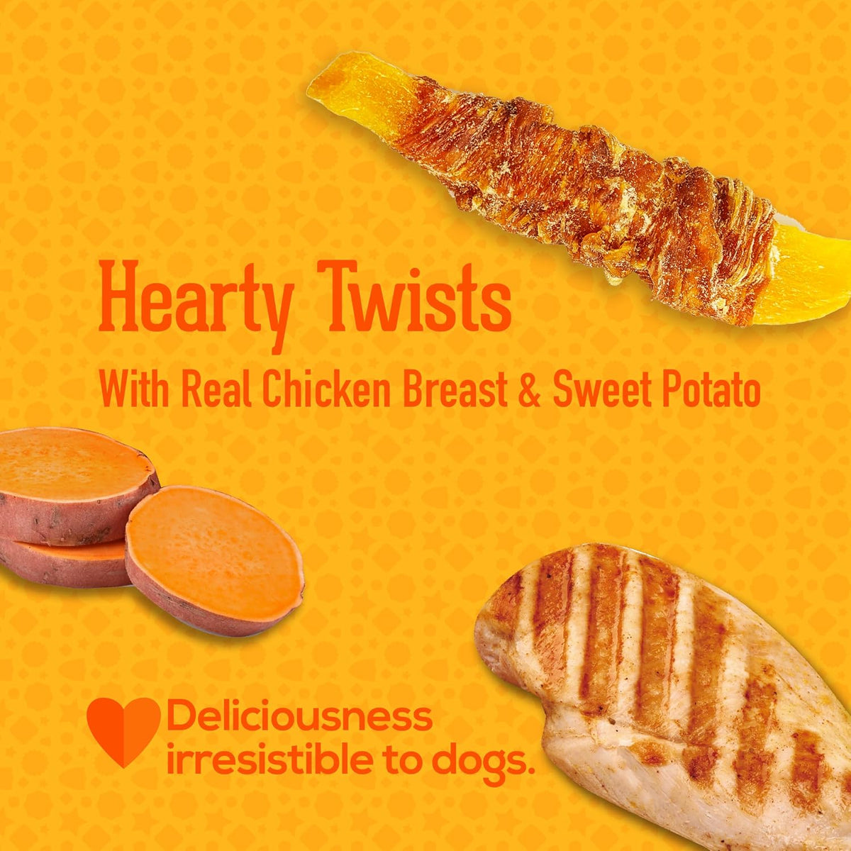PACK'N PRIDE Dog Treats with Sweet Potato, 320g Rawhide Free Dog Chews