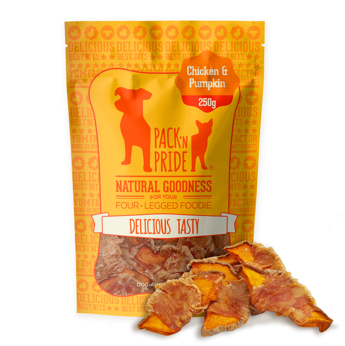 PACK'N PRIDE Dog Treats with Sweet Potato, 320g Rawhide Free Dog Chews