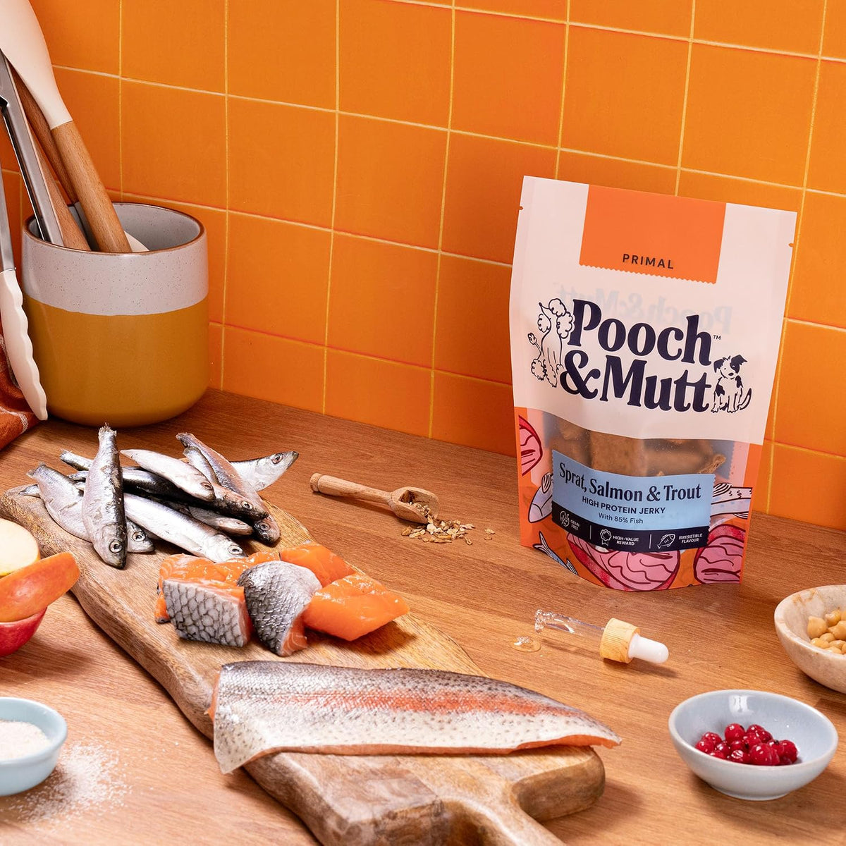 Pooch & Mutt - Fish Jerky, Training Treats, 1x210g