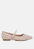 Mowie Tweed Mary Jane Ballet Flats-6