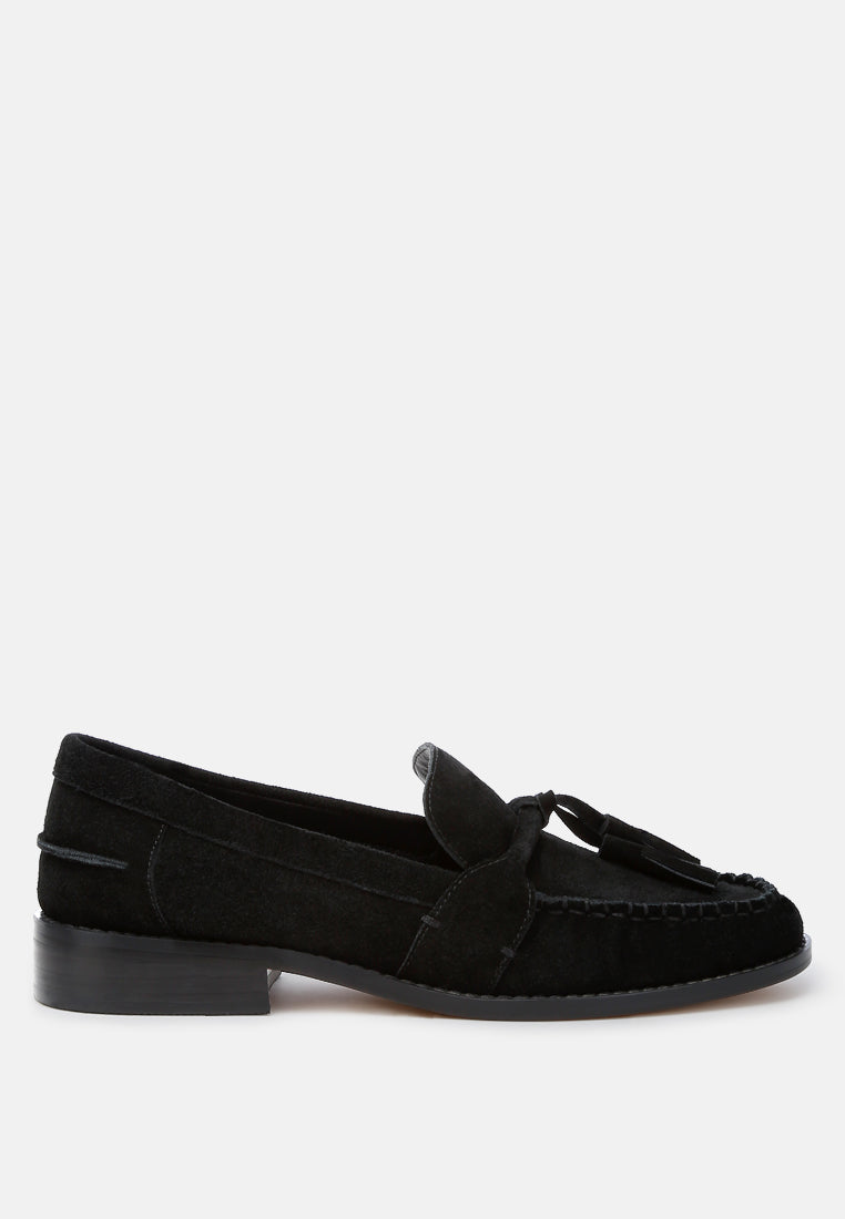 Rhone Tassels Detail Genuine Suede Loafers-6