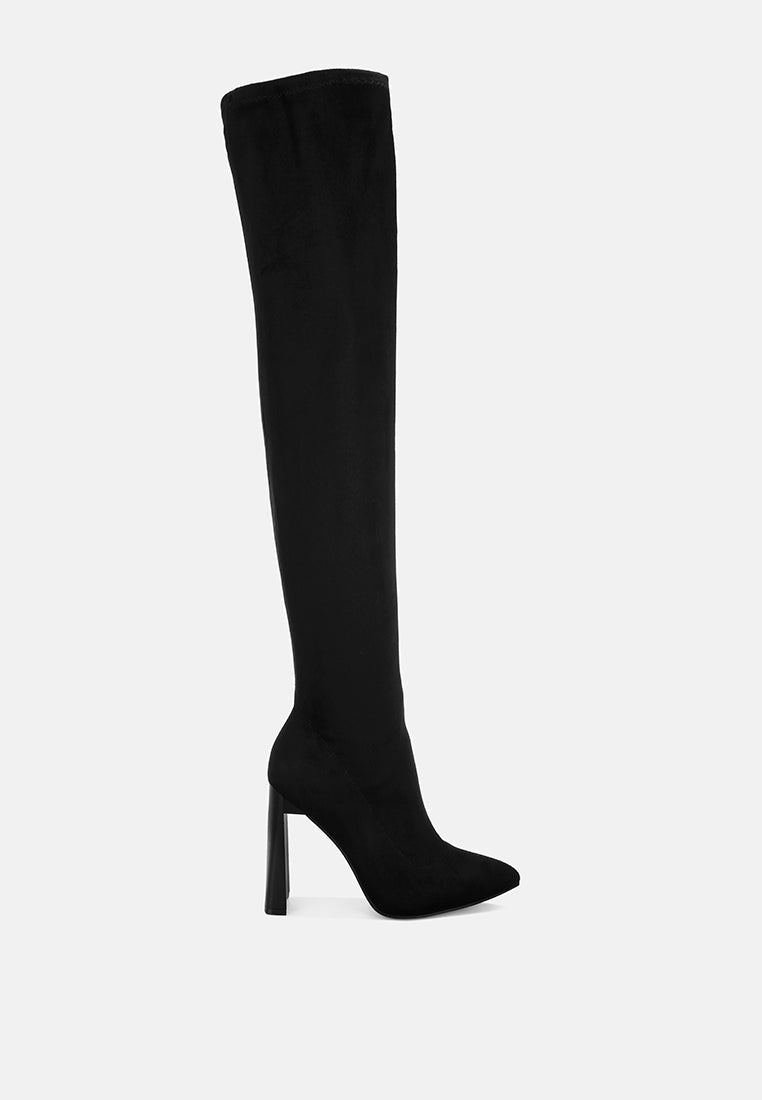 Amayara Stretchable Pointed Toe Long Boots-6