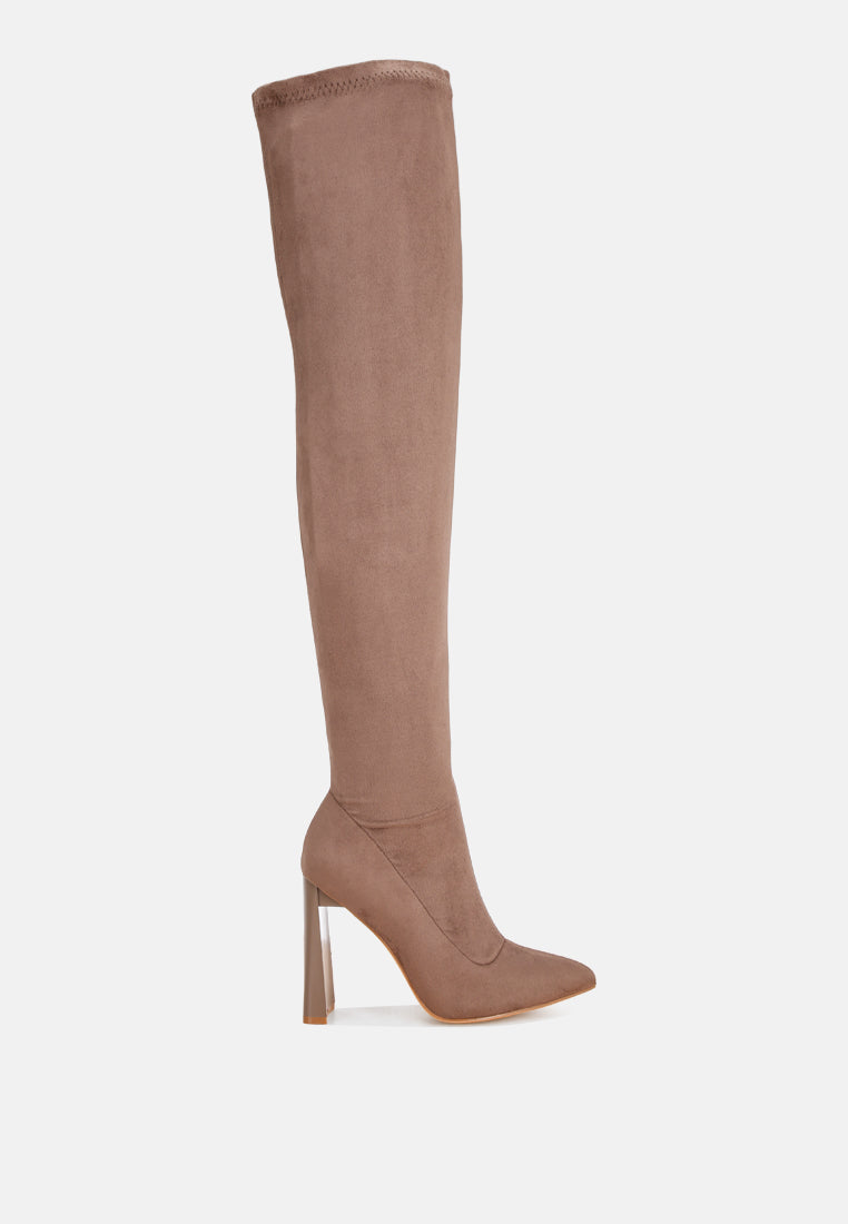 Amayara Stretchable Pointed Toe Long Boots-7