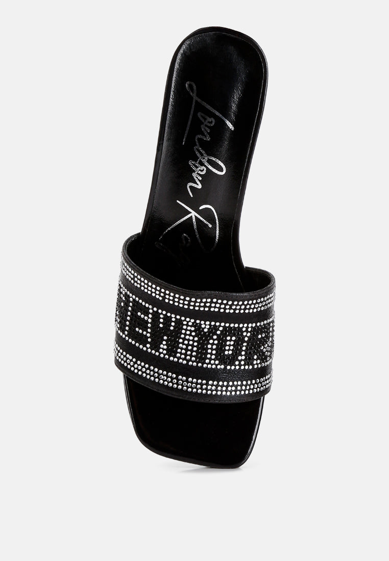 Studio 55 Rhinestone Embellished New York Sandals-3
