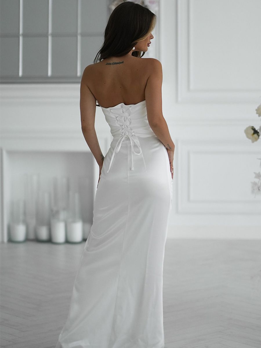 Long dress model 219716 Bicotone-2